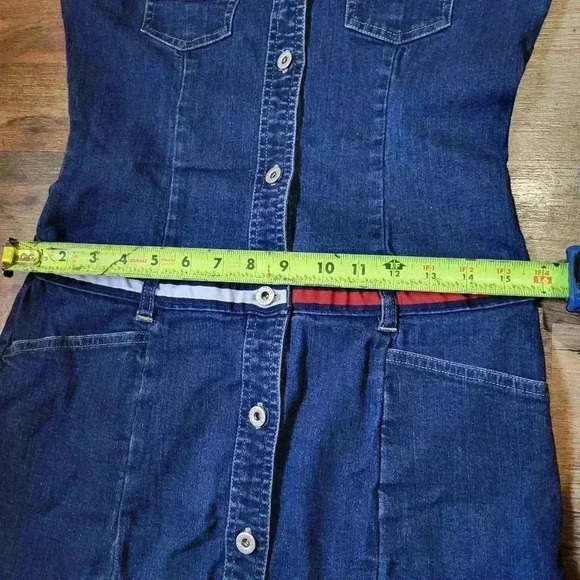Tommy Hilfiger Y2K Denim Buttondown Dress Size Medium - Picture 5 of 7